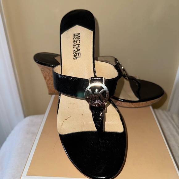 MICHAEL Michael Kors Shoes - Michael Kors Black Wedge Sandals